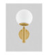 Monet Globe Wall Lights Opal Brass Gold E27 1x12W-3