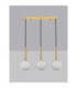 Monet Bar Pendant Ceiling Light Opal Brass Gold E27 3x12W-3