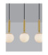 Monet Bar Pendant Ceiling Light Opal Brass Gold E27 3x12W-5