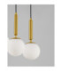 Monet Bar Pendant Ceiling Light Opal Brass Gold E27 3x12W-7