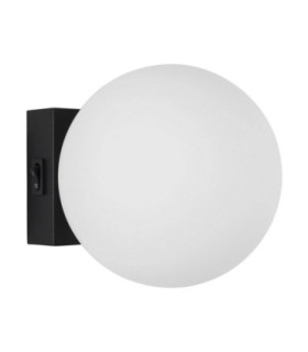 Joline Globe Wall Lights Opal Sandy Black LED 6W 450lm 3200K Switch On/Off-1