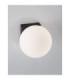 Joline Globe Wall Lights Opal Sandy Black LED 6W 450lm 3200K Switch On/Off-2