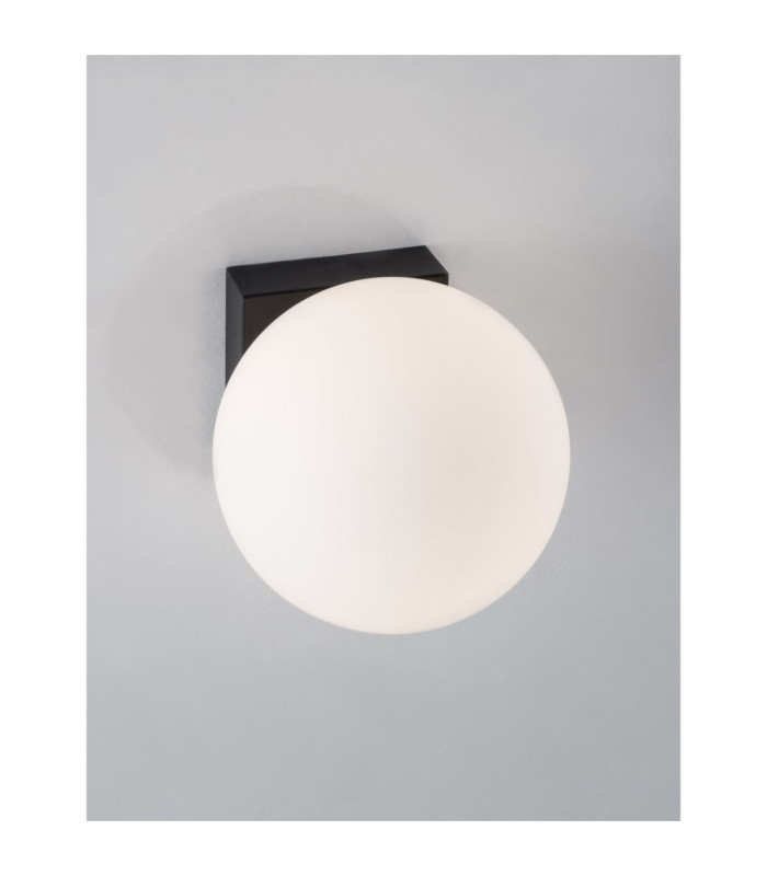 Joline Globe Wall Lights Opal Sandy Black LED 6W 450lm 3200K Switch On/Off-2