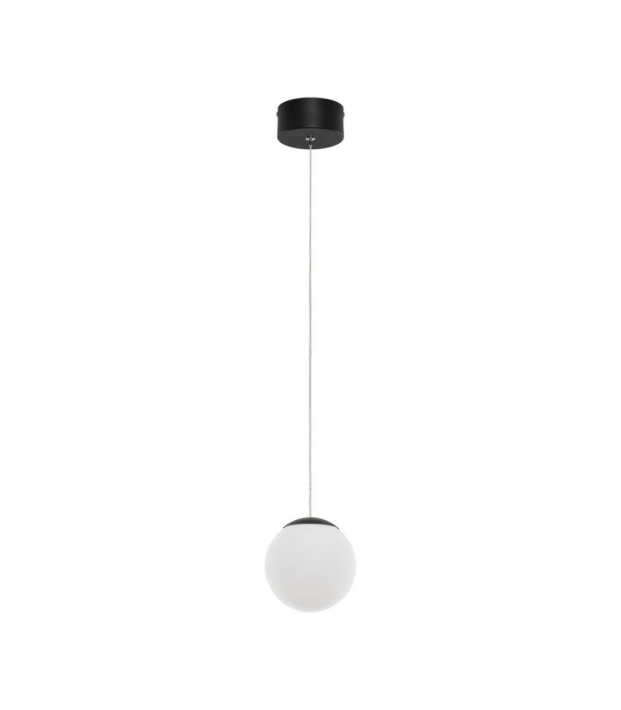 Nuvole Globe Pendant Ceiling Light Opal Sandy Black LED 8W 400lm 3000K-1
