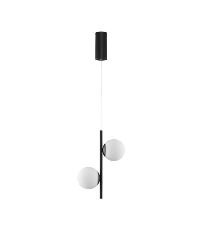 Nuvole Globe Pendant Ceiling Light Opal Sandy Black LED 16W 800lm 3000K-1