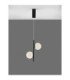 Nuvole Globe Pendant Ceiling Light Opal Sandy Black LED 16W 800lm 3000K-4