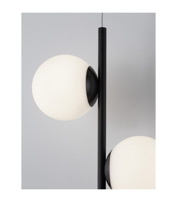 Nuvole Globe Pendant Ceiling Light Opal Sandy Black LED 16W 800lm 3000K-7