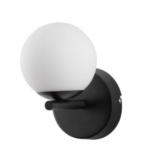 Nuvole Globe Wall Lights Opal Sandy Black LED 8W 400lm 3000K-1