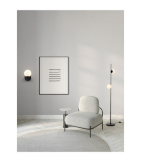 Nuvole Globe Wall Lights Opal Sandy Black LED 8W 400lm 3000K-2
