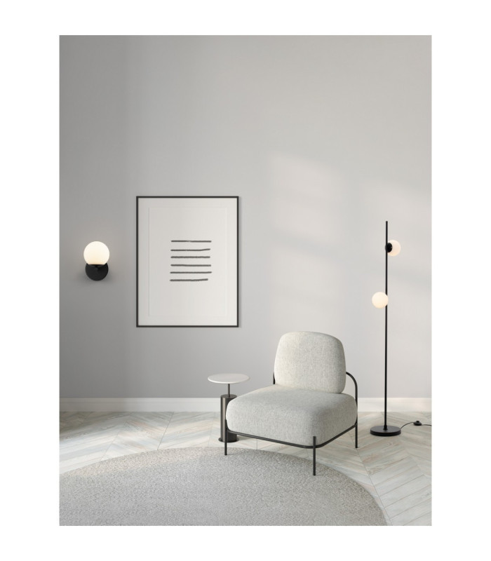 Nuvole Globe Wall Lights Opal Sandy Black LED 8W 400lm 3000K-2