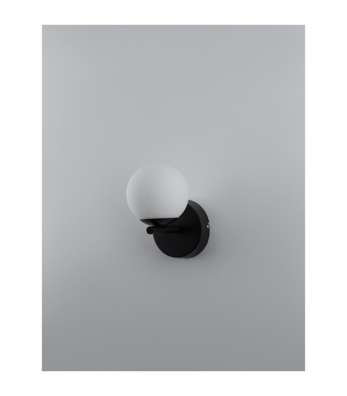 Nuvole Globe Wall Lights Opal Sandy Black LED 8W 400lm 3000K-3