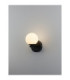 Nuvole Globe Wall Lights Opal Sandy Black LED 8W 400lm 3000K-4