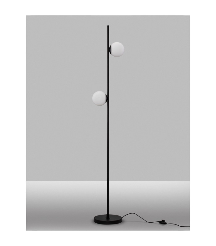 Nuvole Multi Arm Floor Lamp Opal Sandy Black LED 16W 800lm 3000K Switch On/Off-3