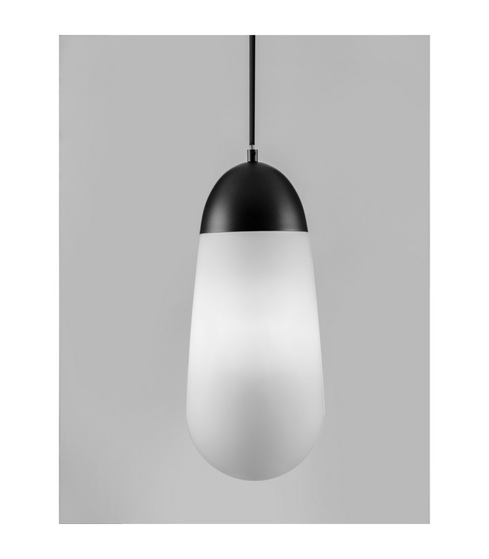 Blaky Globe Pendant Ceiling Light Opal Matt Black E14 1x5W-5