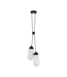 Blaky Cluster Pendant Ceiling Light Opal Matt Black E14 2x5W-1