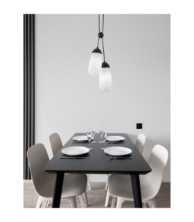 Blaky Cluster Pendant Ceiling Light Opal Matt Black E14 2x5W-2