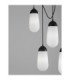 Blaky Bar Pendant Ceiling Light Opal Matt Black E14 5x5W-2