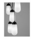 Blaky Bar Pendant Ceiling Light Opal Matt Black E14 5x5W-6