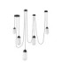 Blaky Cluster Pendant Ceiling Light Opal Matt Black E14 5x5W-1
