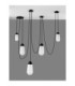 Blaky Cluster Pendant Ceiling Light Opal Matt Black E14 5x5W-3