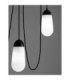 Blaky Cluster Pendant Ceiling Light Opal Matt Black E14 5x5W-7