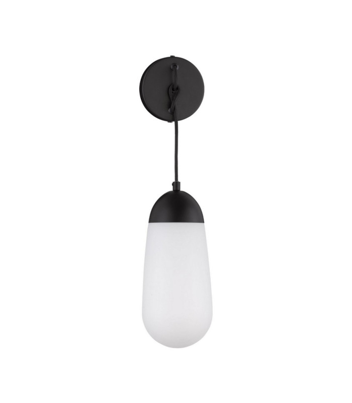 Blaky Globe Wall Lights Opal Matt Black E14 1x5W-1