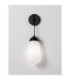 Blaky Globe Wall Lights Opal Matt Black E14 1x5W-8