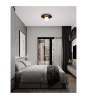 Idor Globe Ceiling Light Opal Black LED G9 1x5W-2