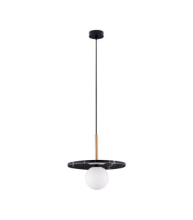 Idor Globe Pendant Ceiling Light Opal Sandy Black LED G9 1x5W-1