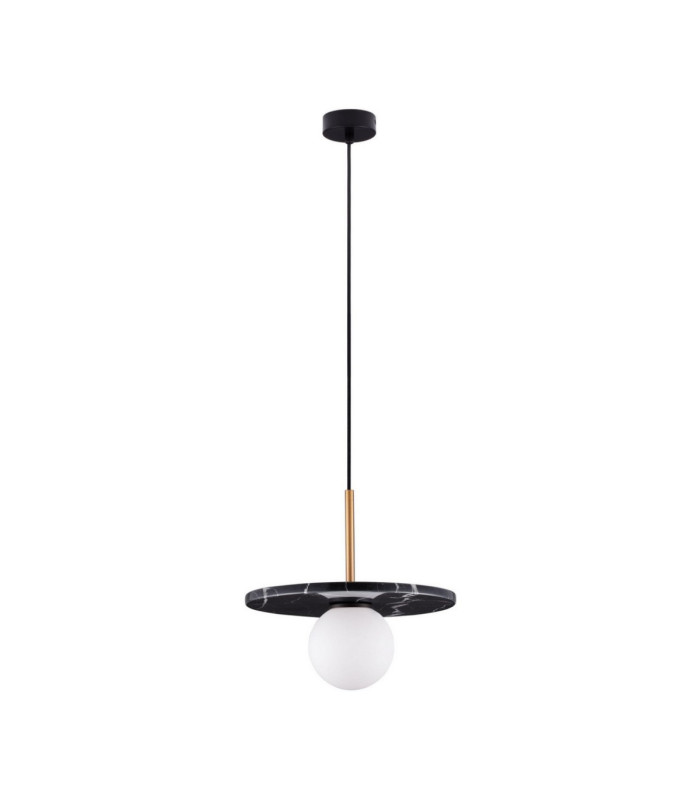 Idor Globe Pendant Ceiling Light Opal Sandy Black LED G9 1x5W-1