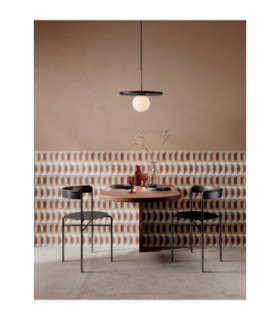 Idor Globe Pendant Ceiling Light Opal Sandy Black LED G9 1x5W-2