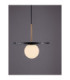 Idor Globe Pendant Ceiling Light Opal Sandy Black LED G9 1x5W-5