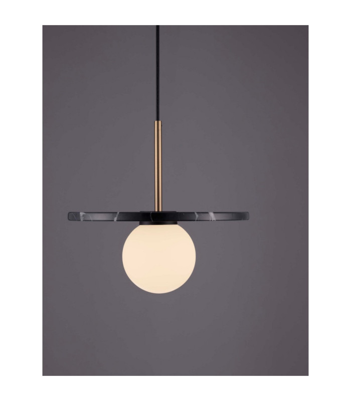 Idor Globe Pendant Ceiling Light Opal Sandy Black LED G9 1x5W-5