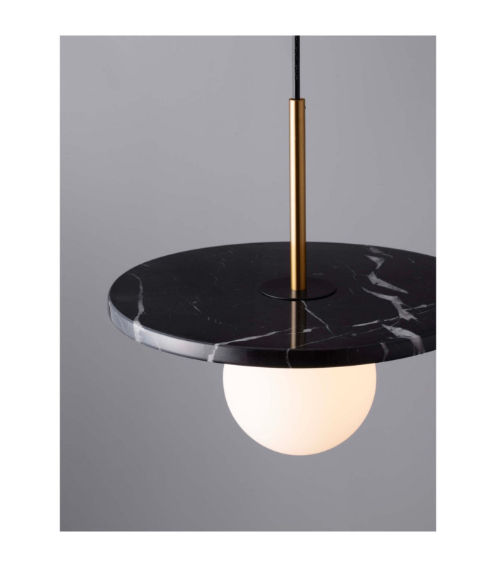 Idor Globe Pendant Ceiling Light Opal Sandy Black LED G9 1x5W-6