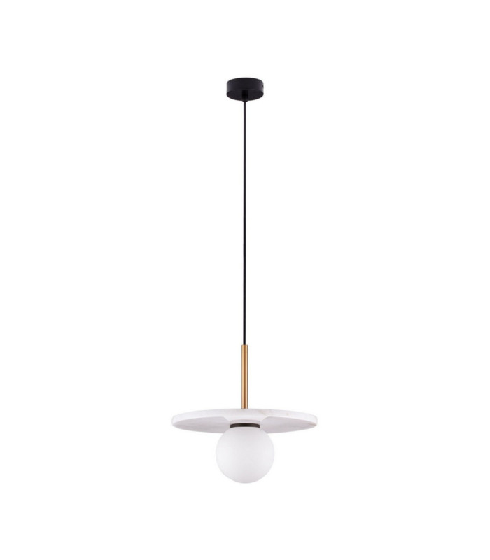 Idor Globe Pendant Ceiling Light Opal White Sandy Black LED G9 1x5W-1