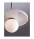 Idor Globe Pendant Ceiling Light Opal White Sandy Black LED G9 1x5W-5