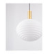 Allen Globe Pendant Ceiling Light Milky White Structured Matt Gold E27 1x12W-6