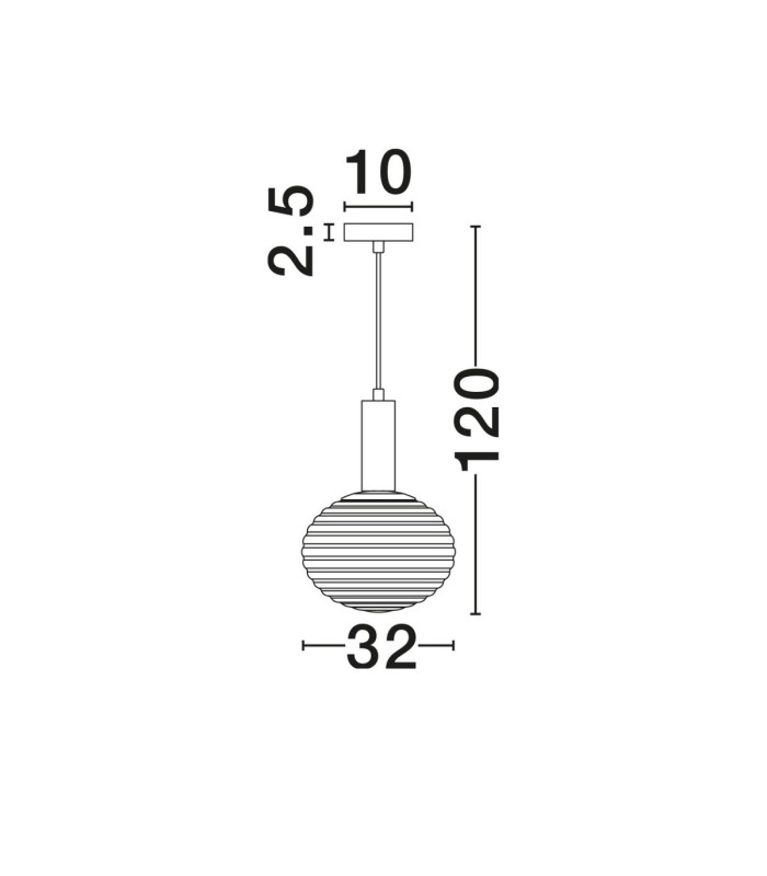 Allen Globe Pendant Ceiling Light Milky White Structured Matt Gold E27 1x12W-7