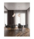 Allen Globe Pendant Ceiling Light Milky White Structured Matt Gold E14 3x5W-2