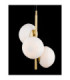 Allen Globe Pendant Ceiling Light Milky White Structured Matt Gold E14 3x5W-6