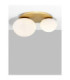 Allen Globe Ceiling Light Milky White Structured Matt Gold LEDE27 1x12W-4