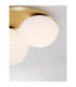 Allen Globe Ceiling Light Milky White Structured Matt Gold LEDE27 1x12W-5