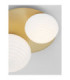 Allen Globe Ceiling Light Milky White Structured Matt Gold LEDE27 1x12W-6