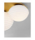 Allen Globe Ceiling Light Milky White Structured Matt Gold LEDE27 1x12W-7