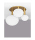 Allen Globe Ceiling Light Milky White Structured Matt Gold LED E14 1x5W-3
