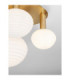 Allen Globe Ceiling Light Milky White Structured Matt Gold LED E14 1x5W-4