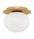Allen Globe Ceiling Light Milky White Structured Matt Gold E27 1x12W-1