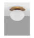 Allen Globe Ceiling Light Milky White Structured Matt Gold E27 1x12W-3