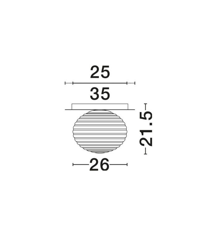 Allen Globe Ceiling Light Milky White Structured Matt Gold E27 1x12W-6