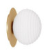 Allen Globe Wall Lights Milky White Structured Matt Gold E27 1x12W-1